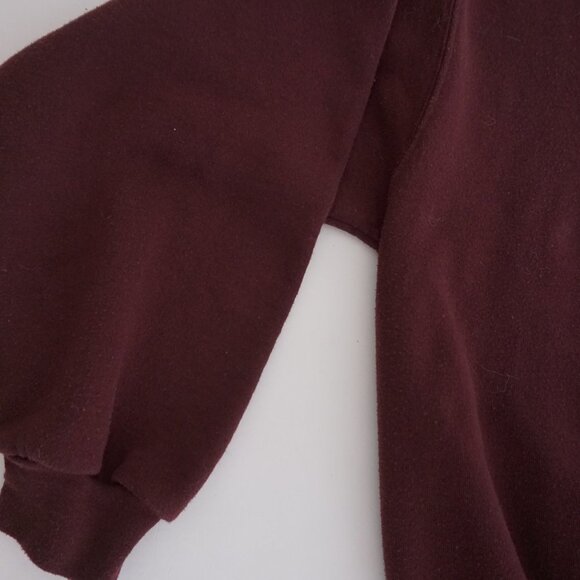 Vintage '90S Russell Athletic Maroon Blank Cotton Crewneck Sweater 2XL - Picture 6 of 7